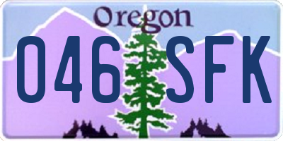 OR license plate 046SFK