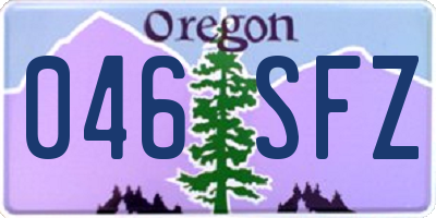 OR license plate 046SFZ