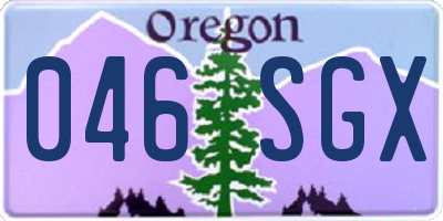 OR license plate 046SGX