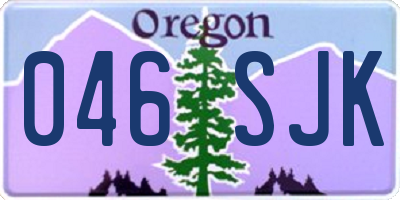 OR license plate 046SJK