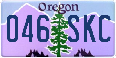 OR license plate 046SKC