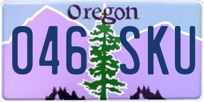 OR license plate 046SKU