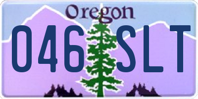 OR license plate 046SLT