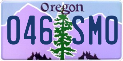 OR license plate 046SMO
