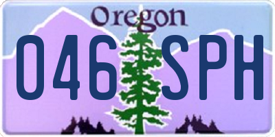 OR license plate 046SPH