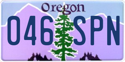 OR license plate 046SPN
