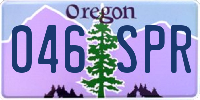 OR license plate 046SPR