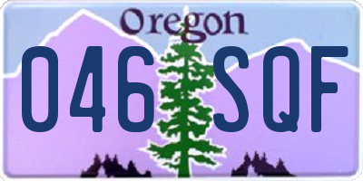 OR license plate 046SQF