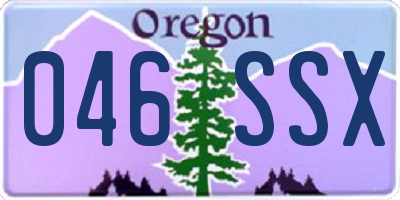 OR license plate 046SSX