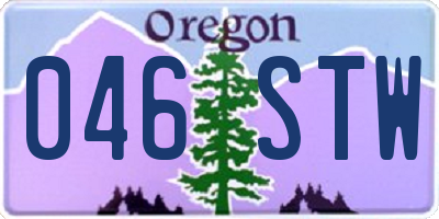 OR license plate 046STW