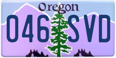 OR license plate 046SVD