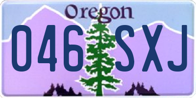 OR license plate 046SXJ
