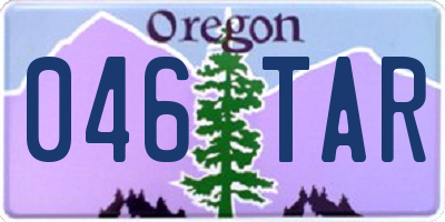 OR license plate 046TAR