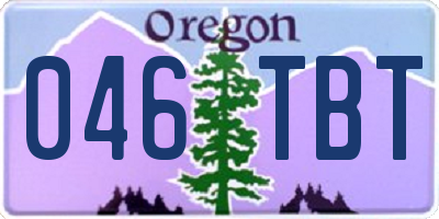 OR license plate 046TBT