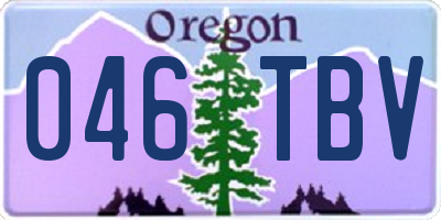 OR license plate 046TBV