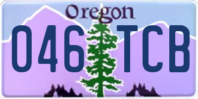 OR license plate 046TCB