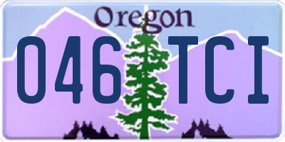 OR license plate 046TCI
