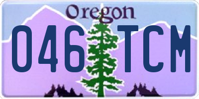 OR license plate 046TCM
