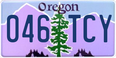 OR license plate 046TCY