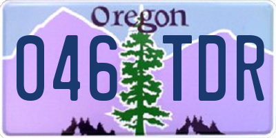 OR license plate 046TDR