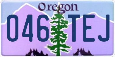OR license plate 046TEJ