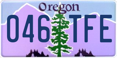 OR license plate 046TFE
