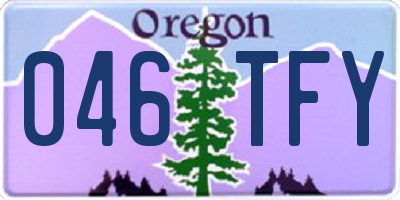 OR license plate 046TFY