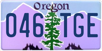 OR license plate 046TGE