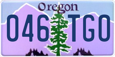 OR license plate 046TGO