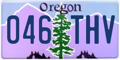OR license plate 046THV