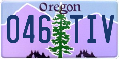 OR license plate 046TIV
