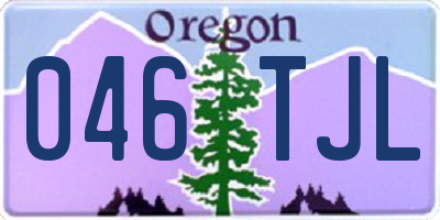 OR license plate 046TJL