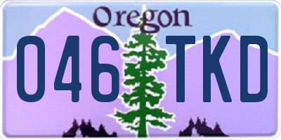 OR license plate 046TKD