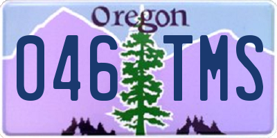 OR license plate 046TMS