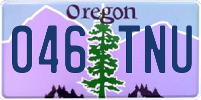 OR license plate 046TNU