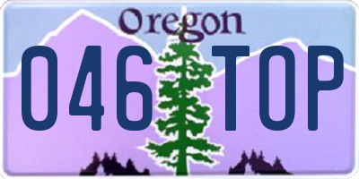 OR license plate 046TOP