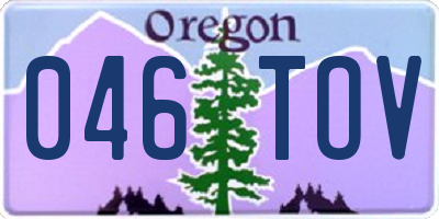 OR license plate 046TOV