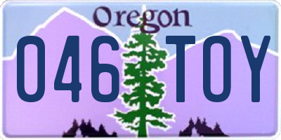 OR license plate 046TOY