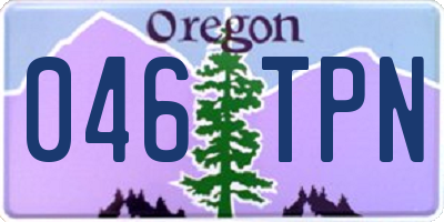 OR license plate 046TPN
