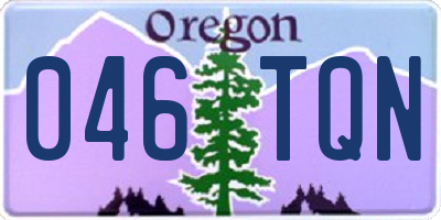 OR license plate 046TQN