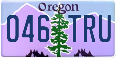 OR license plate 046TRU