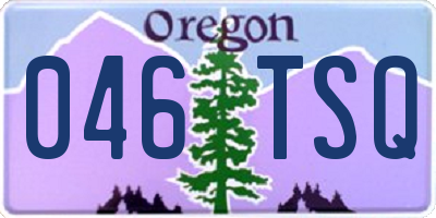 OR license plate 046TSQ
