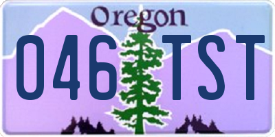 OR license plate 046TST