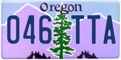 OR license plate 046TTA