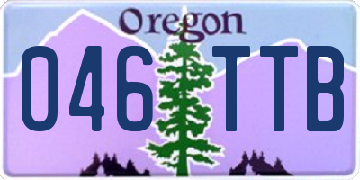 OR license plate 046TTB