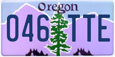 OR license plate 046TTE