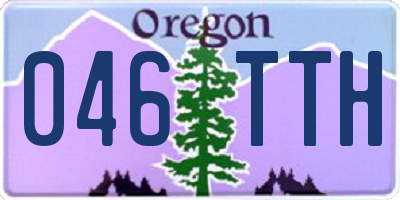 OR license plate 046TTH