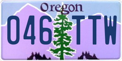 OR license plate 046TTW