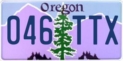 OR license plate 046TTX