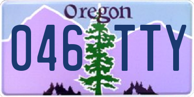 OR license plate 046TTY